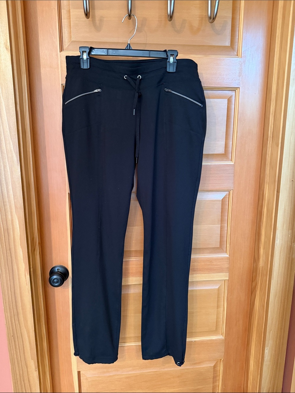 Reflex Black Women's Drawstring Joggers with Zip Pockets